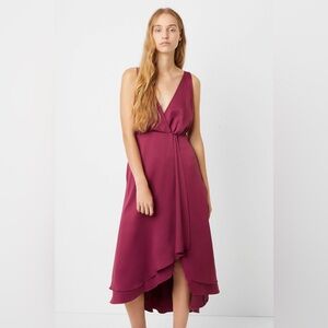 ‼️RARE‼️🎸French Connection🎸🔥NWT🔥Alessia Satin Faux Wrap Dress—6